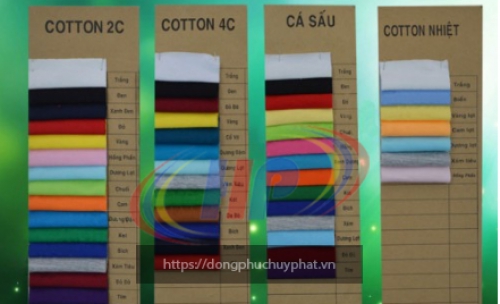 Bảng màu các loại vải
