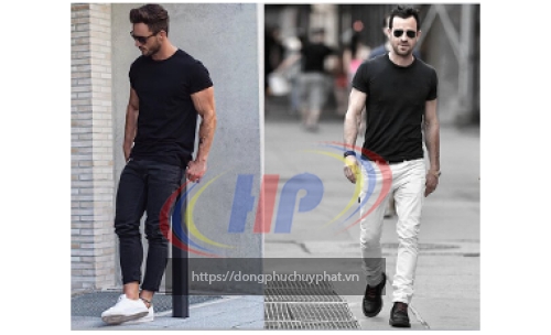 Áo thun đen phối với quần màu gì đẹp? 6 cách mix đồ cực chất