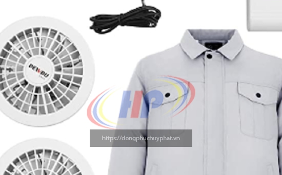 Bảo hộ lao động quạt điều hoà - Áo gắn quạt điều hoà.